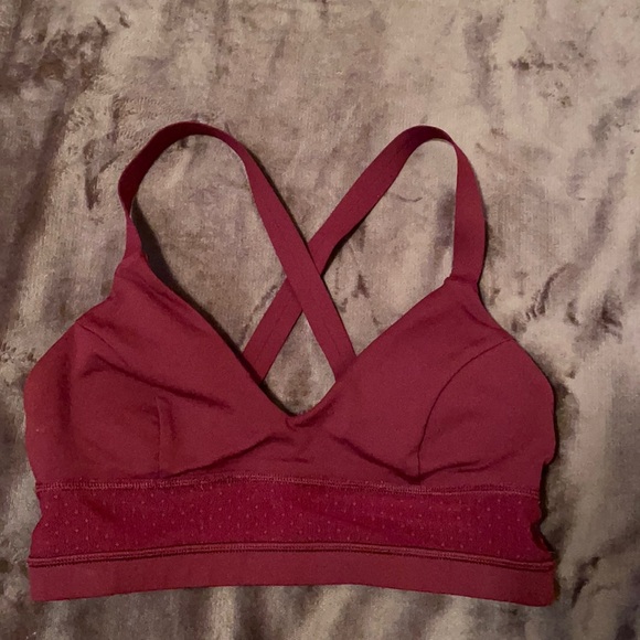 Lululemon red bra top w/ mesh detail size 4 - Picture 1 of 2